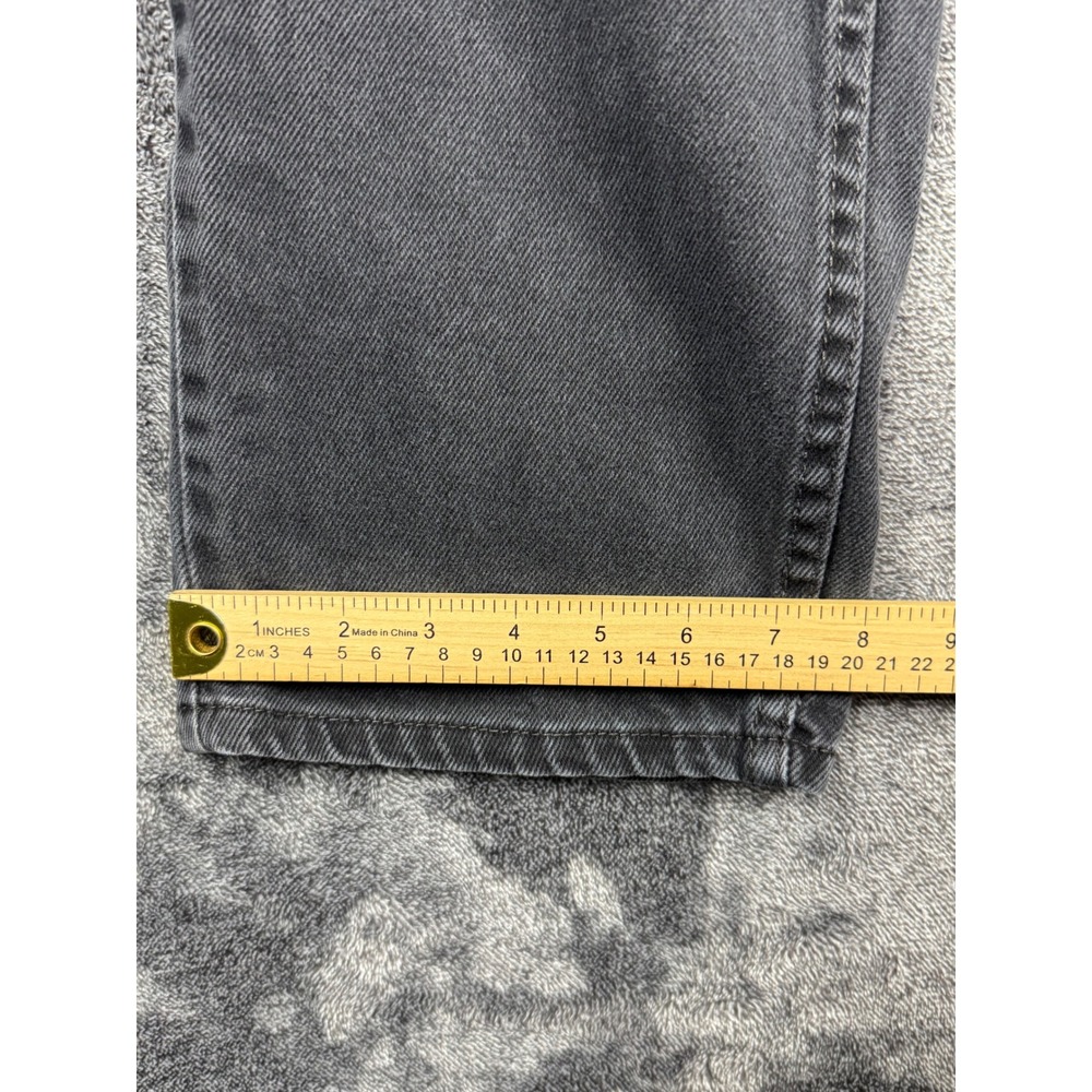 Levi Strauss Jeans Mens 36x34 Black 505 Regular Fit Straight Leg Faded Denim - Picture 5 of 8